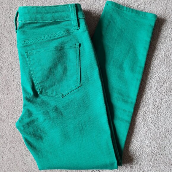 Talbots Flawless Jeans 2P Green Five Pocket Slim Ankle Stretch - Picture 2 of 9